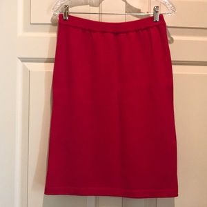 Red Knit St. John Skirt